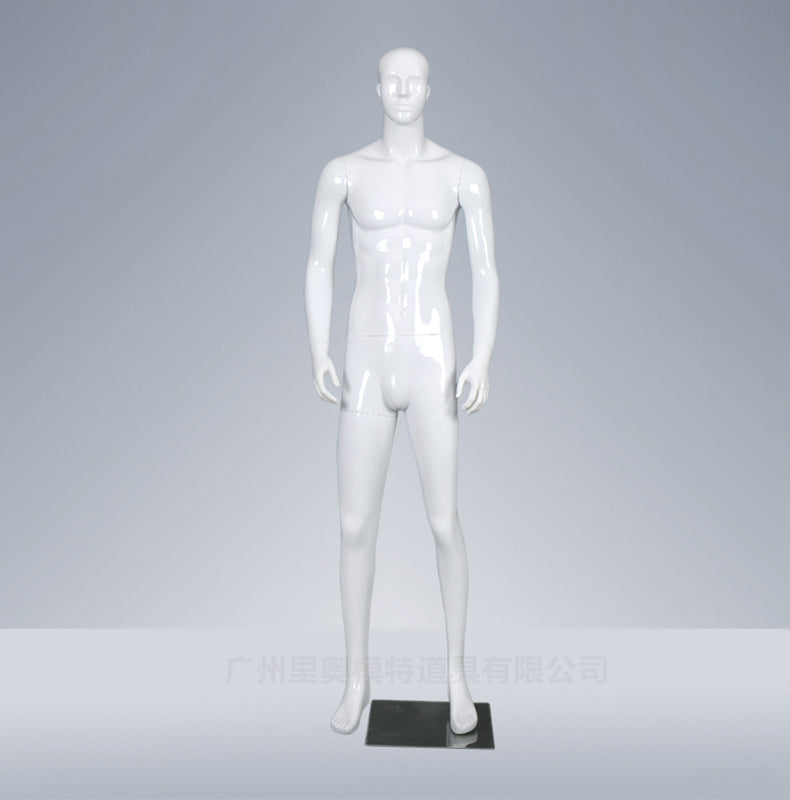 New Abstract Head Standing and Sitting Manikin Gloss White Fiberglass Mannequin Men Full Body