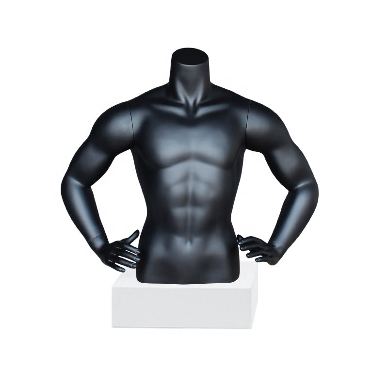Hot Sale Fiberglass Muscle Male Mannequin Torso With Arms Half Body Dummy