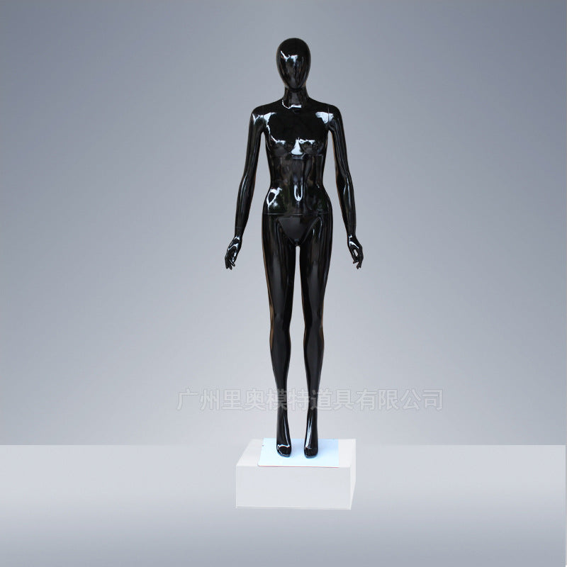 Abstract Black Young Lady Dummy Black Female Mannequin Stand and Sitting