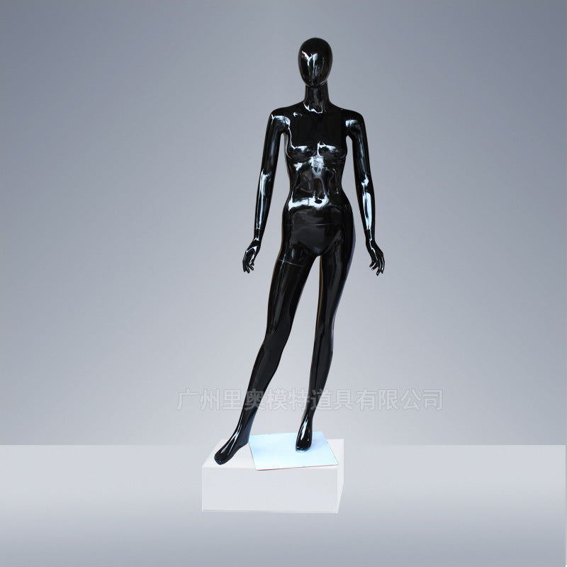 Abstract Black Young Lady Dummy Black Female Mannequin Stand and Sitting