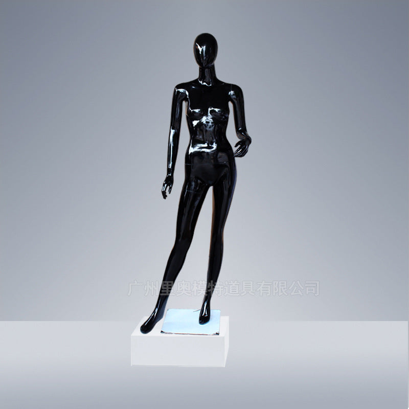 Abstract Black Young Lady Dummy Black Female Mannequin Stand and Sitting