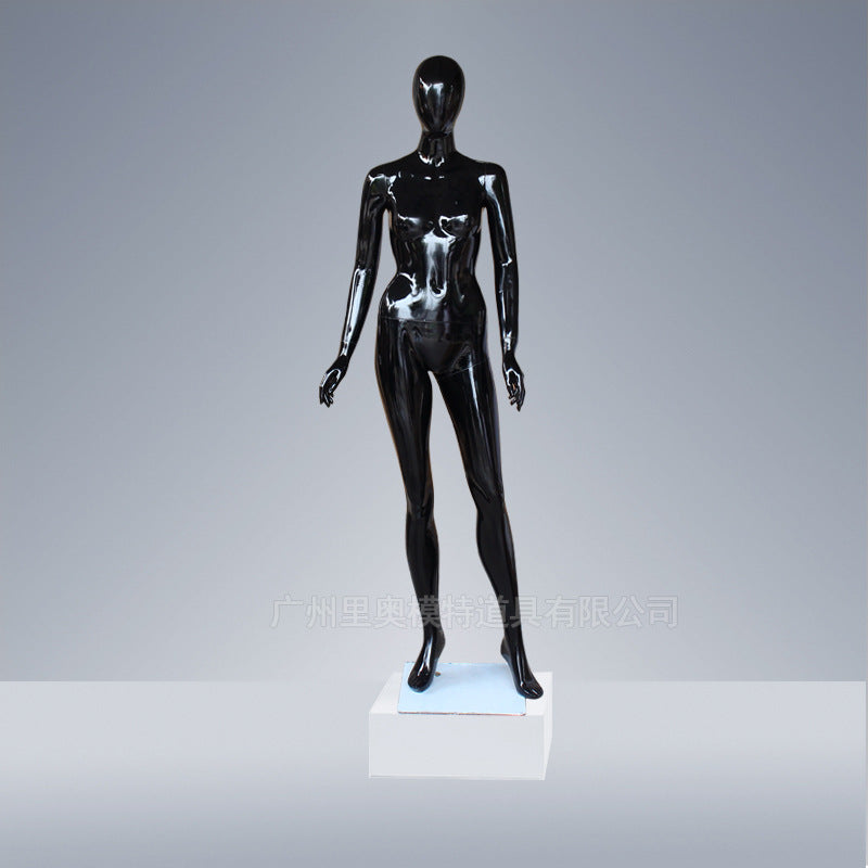 Abstract Black Young Lady Dummy Black Female Mannequin Stand and Sitting