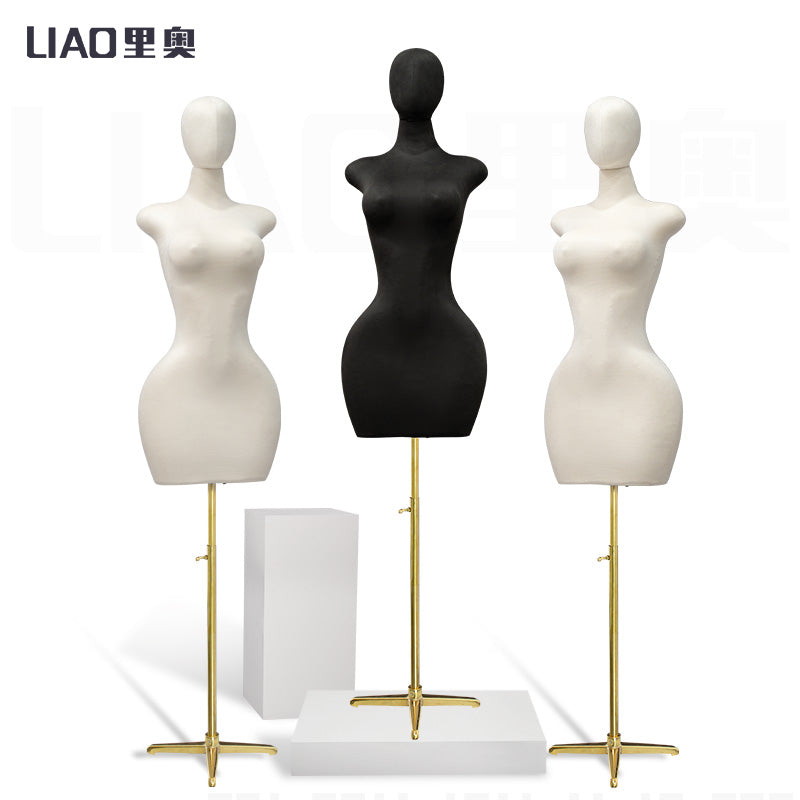 BBL Half Body Curvy Female Mannequin Big Hip Big Boobs Dress Form Female Torso Pinable Foam Mannequin