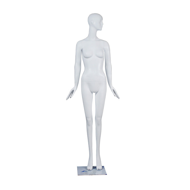 Brand New Fiberglass Matte White Fashion Garment Dummy Female Display Mannequin