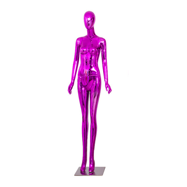 New Style Fiberglass Female Dummy Chrome Red Blue Gold Customized Glossy Color Women Mannequin