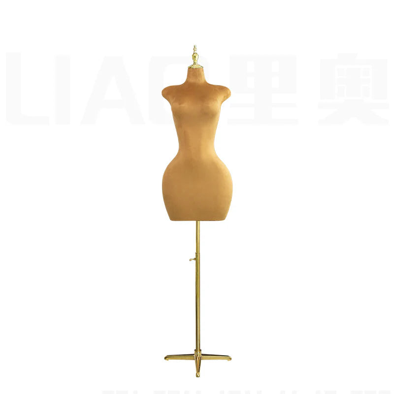 Plus size Velvet half body mannequin female Torso Big breasts big butts Upper Body Dress Form women clothes store