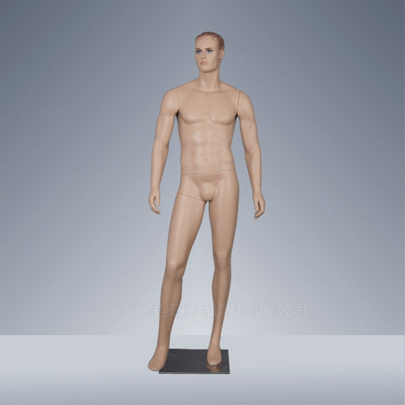 Lifelike Makeup Skin Model Fiberglass Male Mannequin for Sale