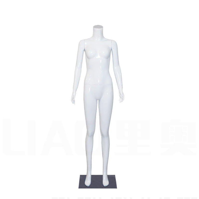 Maniquí femenino de cuerpo entero de fibra de vidrio sin cabeza para tienda de ropa, boutique, exhibición de moda, maniquí femenino