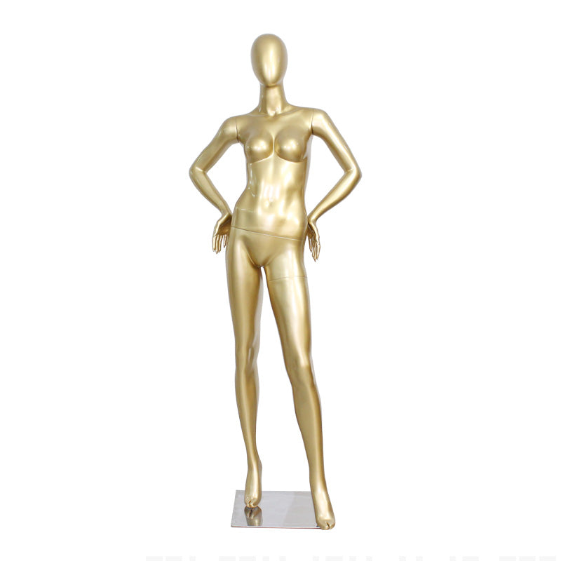 High Quality Golden Underwear Bra Female Mannequin Women Clothing Window Fashion Display