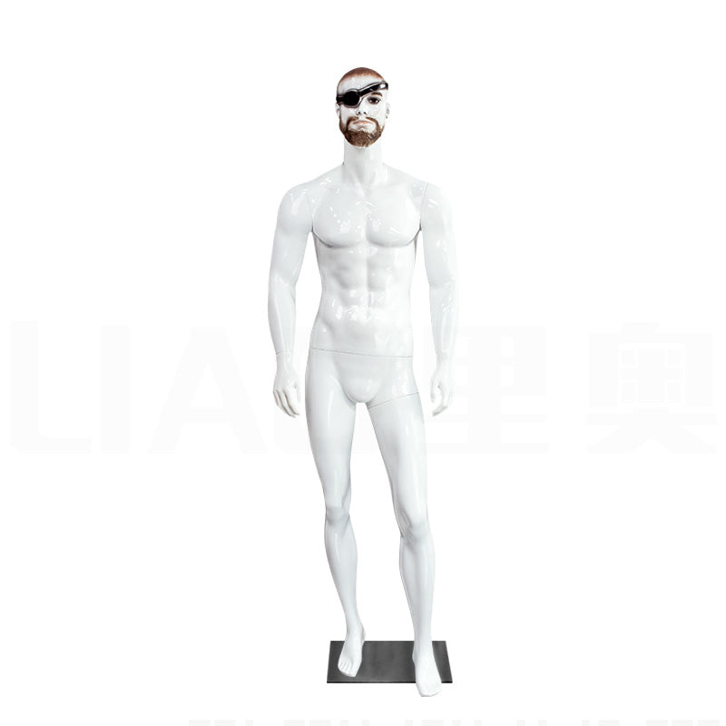 Lifelike Make up White Fiberglass Male Mannequin Model for Sale Fancy Men Dummy Boutique Fashion Window Display