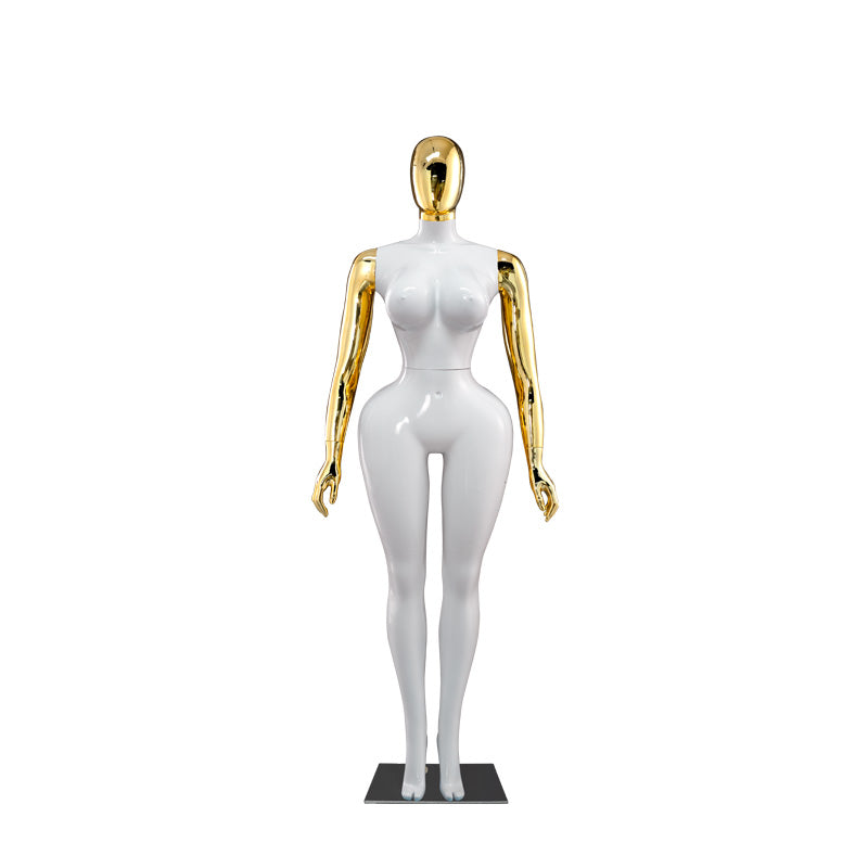 Plus-Size Female Mannequin with Slender Waist and Curvy Figure for Shop Window Display