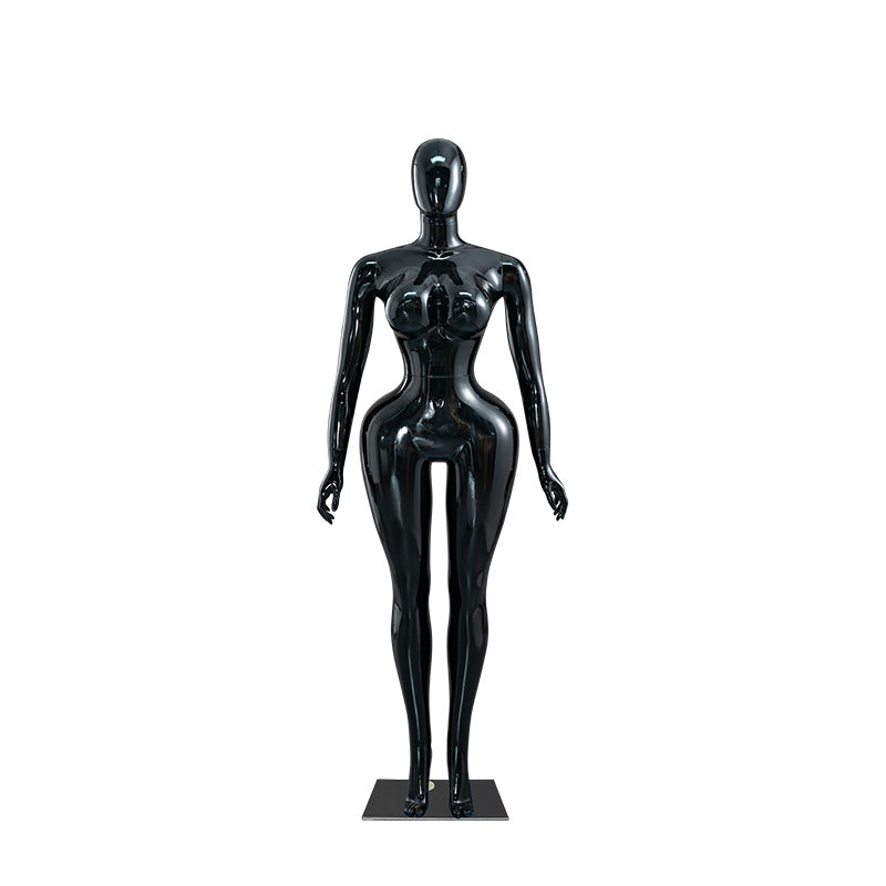 Plus-Size Female Mannequin with Slender Waist and Curvy Figure for Shop Window Display