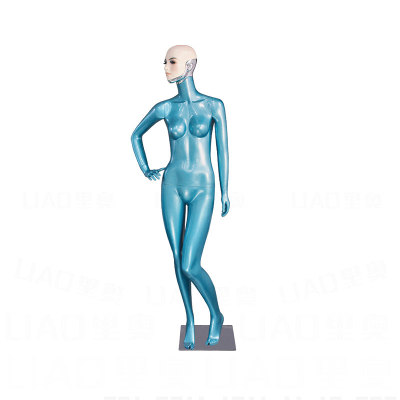 Senior Make-up Face Female Dummy, European Clothing Mannequins Display Window for Luxury Brand Direct Store