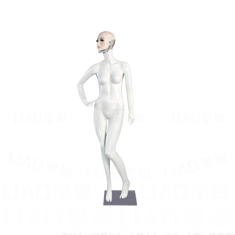 Senior Make-up Face Female Dummy, European Clothing Mannequins Display Window for Luxury Brand Direct Store