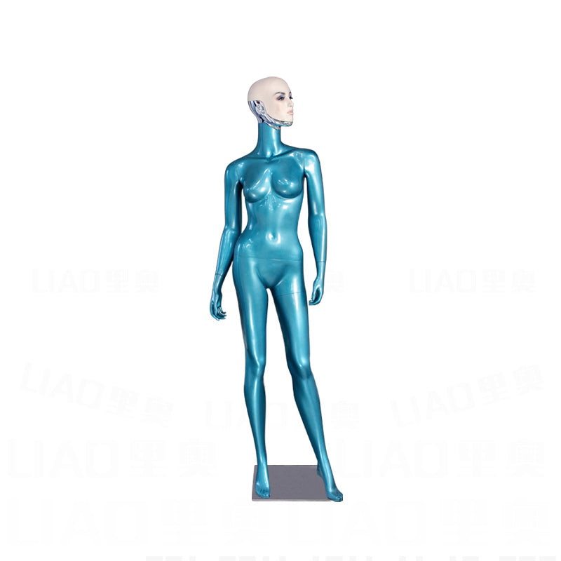 Senior Make-up Face Female Dummy, European Clothing Mannequins Display Window for Luxury Brand Direct Store