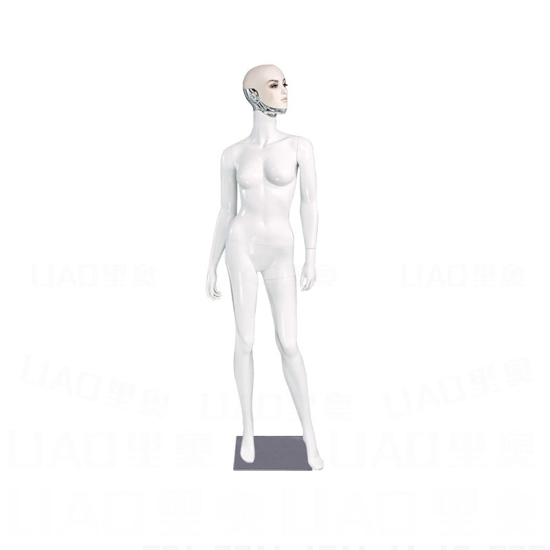 Senior Make-up Face Female Dummy, European Clothing Mannequins Display Window for Luxury Brand Direct Store