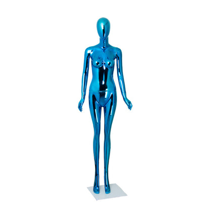 New Style Fiberglass Female Dummy Chrome Red Blue Gold Customized Glossy Color Women Mannequin