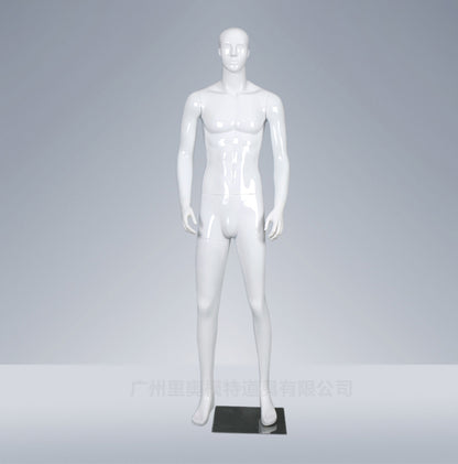 New Abstract Head Standing and Sitting Manikin Gloss White Fiberglass Mannequin Men Full Body