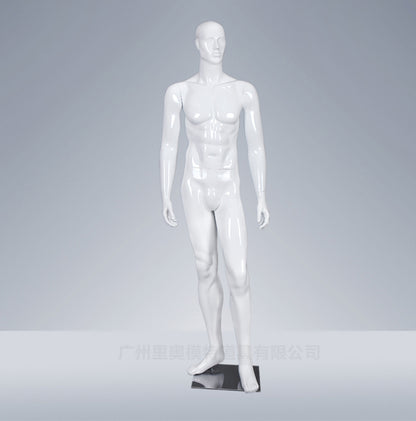 New Abstract Head Standing and Sitting Manikin Gloss White Fiberglass Mannequin Men Full Body