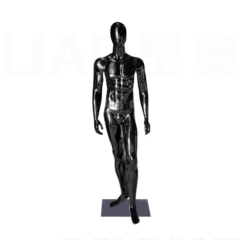 Egg Head Male Dress Form Mannequin Lifelike Men Dummy for Display Garments