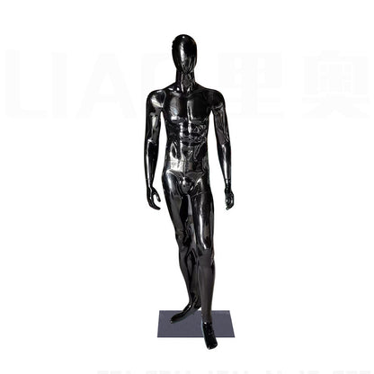 Egg Head Male Dress Form Mannequin Lifelike Men Dummy for Display Garments