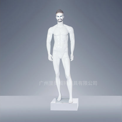 Plus Size White Color Fiberglass Male Mannequin Stand Factory Supply Make up Men Dummy