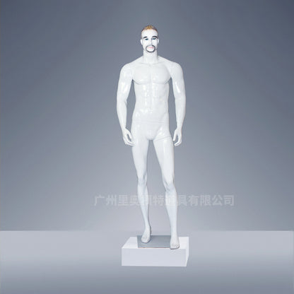 Plus Size White Color Fiberglass Male Mannequin Stand Factory Supply Make up Men Dummy