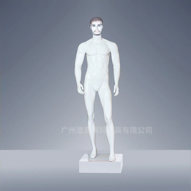 Plus Size White Color Fiberglass Male Mannequin Stand Factory Supply Make up Men Dummy