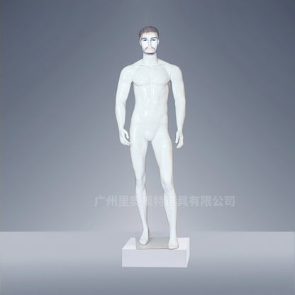 Plus Size White Color Fiberglass Male Mannequin Stand Factory Supply Make up Men Dummy