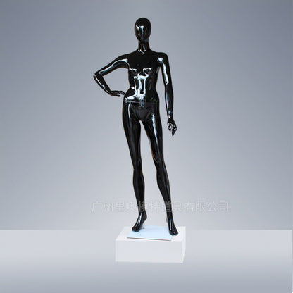 Abstract Black Young Lady Dummy Black Female Mannequin Stand and Sitting