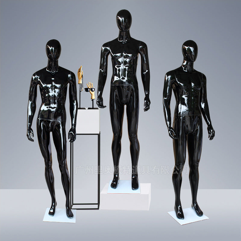 Egg Head Male Dress Form Mannequin Lifelike Men Dummy for Display Garments
