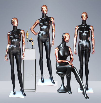 High Quality Factory New Model Chrome Female Mannequin Full Body