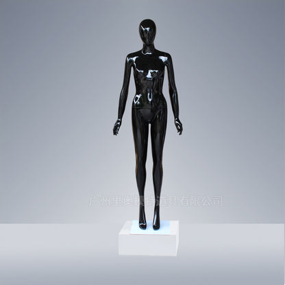 Abstract Black Young Lady Dummy Black Female Mannequin Stand and Sitting