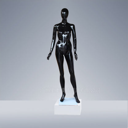 Abstract Black Young Lady Dummy Black Female Mannequin Stand and Sitting