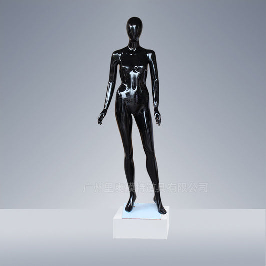 Abstract Black Young Lady Dummy Black Female Mannequin Stand and Sitting