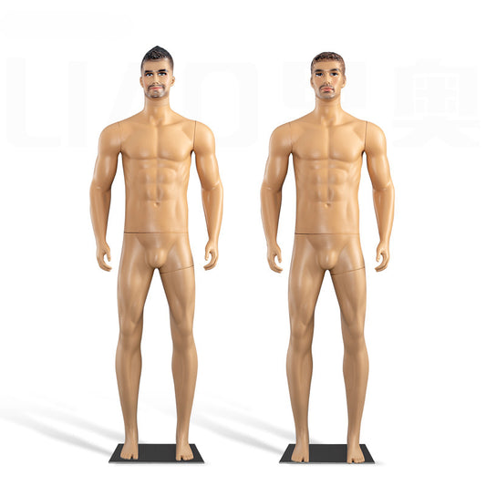 Factory Wholesale Cheap Plastic Skin Color Male Mannequin Lifelike Muscle Men Dummy Fashion Store Display