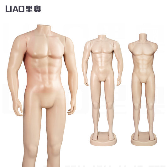 2025 New Cheap Plastic Male Mannequin Without Head Full Body Man Mannequins Man Dummy for Clothing Boutique Store Display