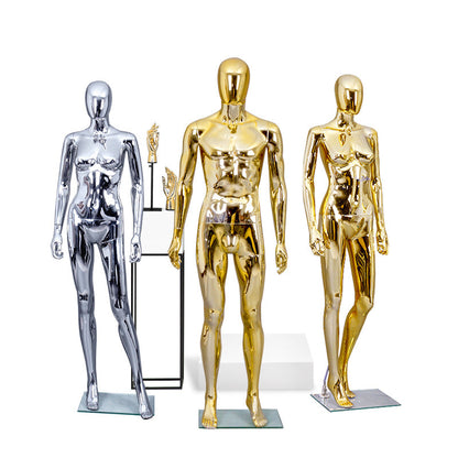 Hot Selling Silvery Golden Chrome Mannequin for Wedding Dress
