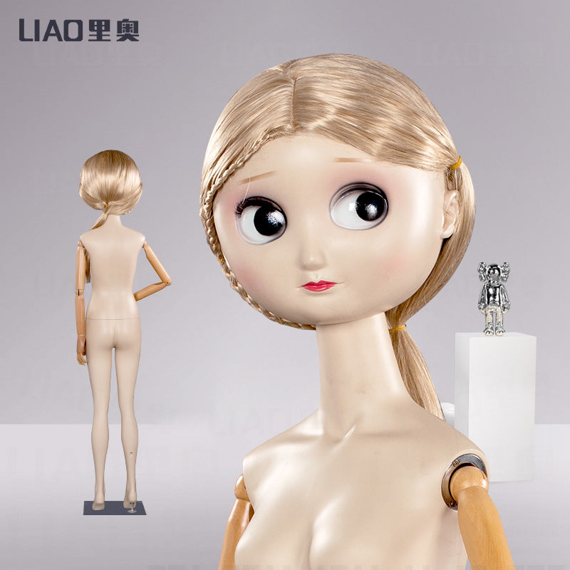 2025 New Girl Doll Mannequin With Big Head Big Eyes Simulation Model Props Cute Girls' Clothing Display Shelf Fashion Display