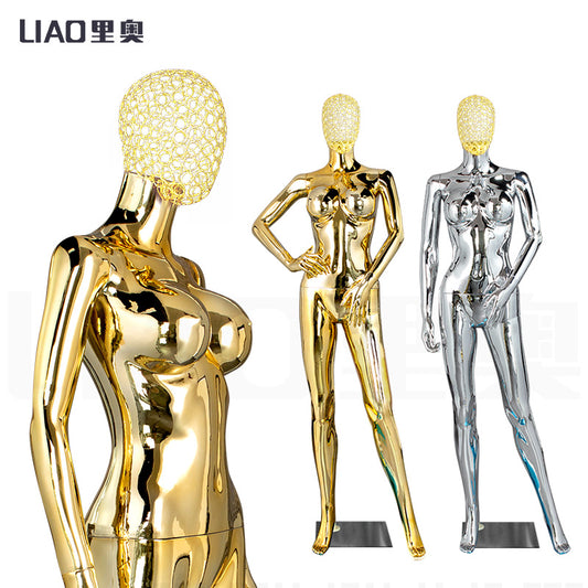 Women Full Body PlasticChrome Female Mannequins Original Factory With Wholesale Price With Metal Head