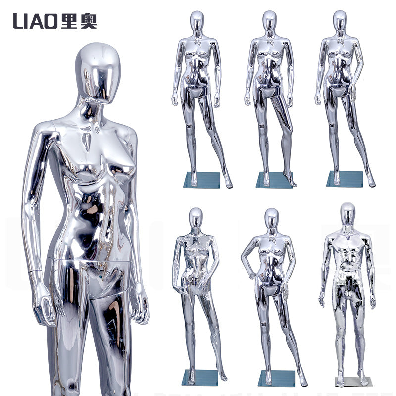 Hot Selling Silvery Golden Chrome Mannequin for Wedding Dress