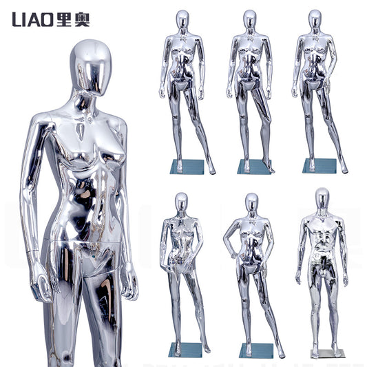 Hot Selling Silvery Golden Chrome Mannequin for Wedding Dress