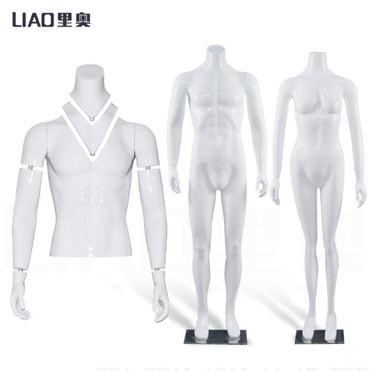 High Quality Adjustable Women Male E-commerce Mannequin Clothing Display Detachable