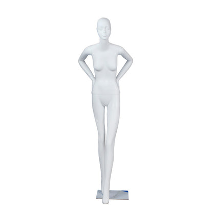 Brand New Fiberglass Matte White Fashion Garment Dummy Female Display Mannequin