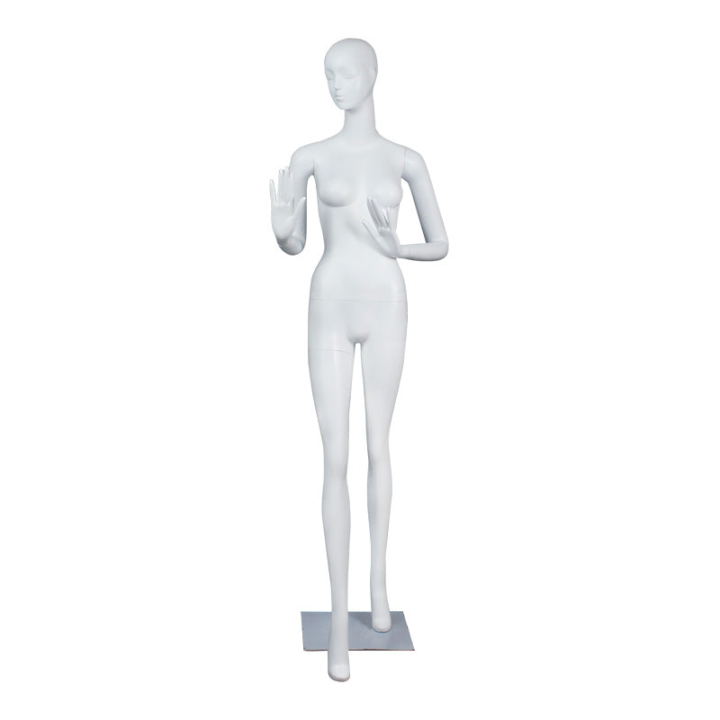 Brand New Fiberglass Matte White Fashion Garment Dummy Female Display Mannequin