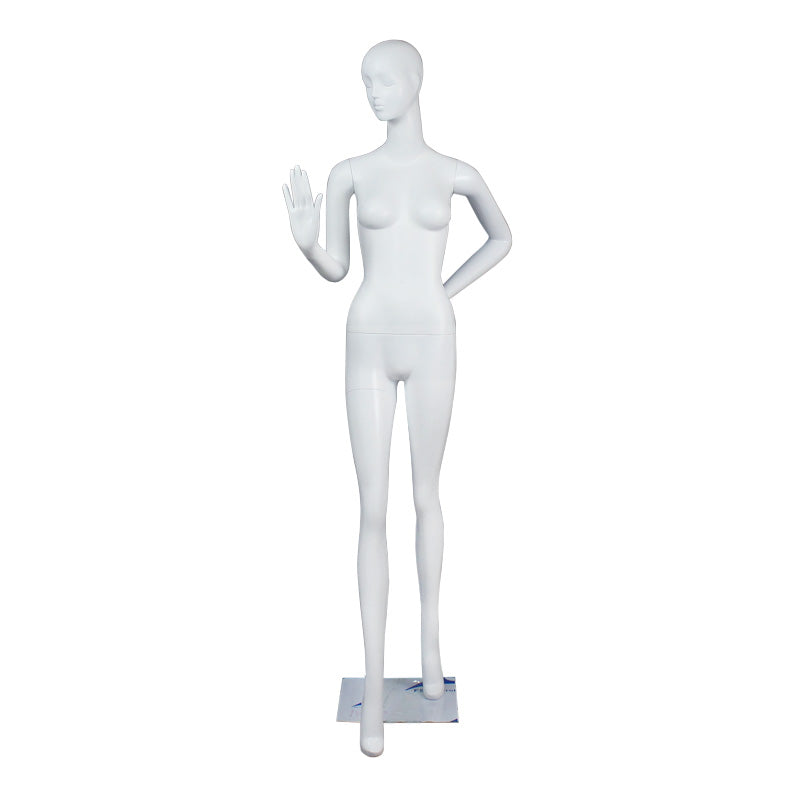 Brand New Fiberglass Matte White Fashion Garment Dummy Female Display Mannequin