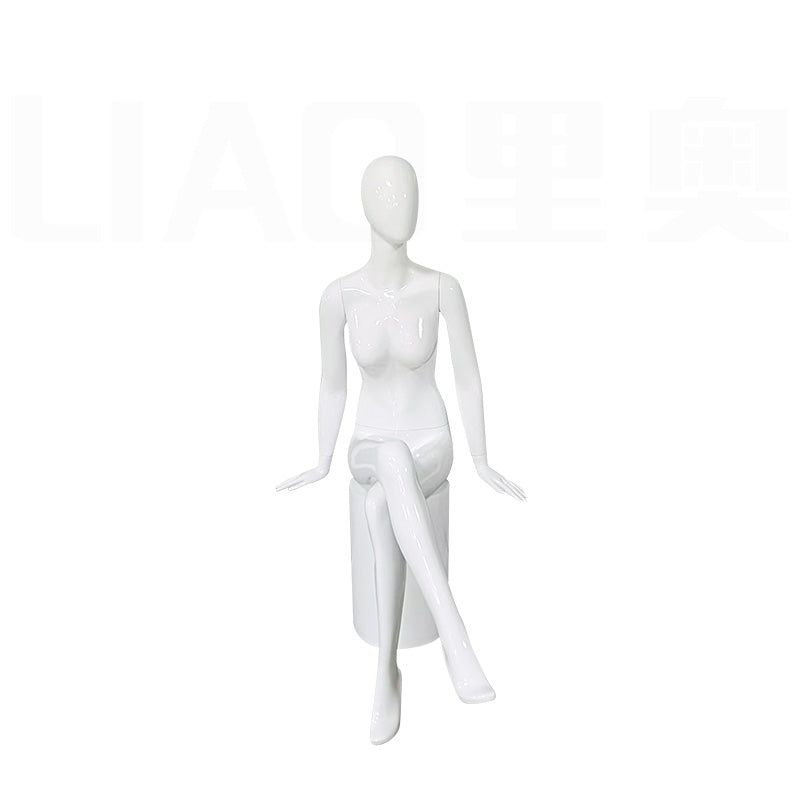Customize Female Sitting Mannequins Fiberglass Full Body Female Mannequin Boutique Fashion Window Display