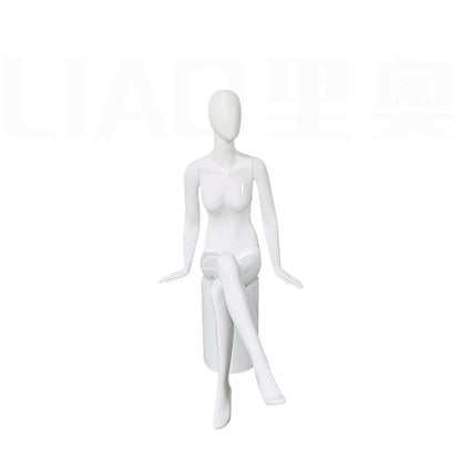 Customize Female Sitting Mannequins Fiberglass Full Body Female Mannequin Boutique Fashion Window Display