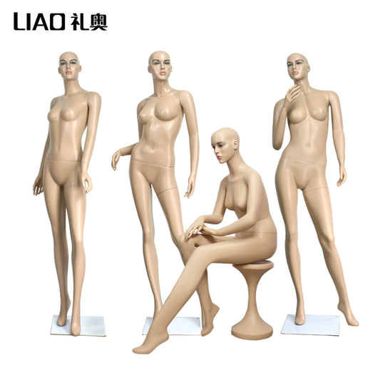 Skin Fiberglass Makeup Sexy Female Mannequin With Stand Women Dummy Garmments Display
