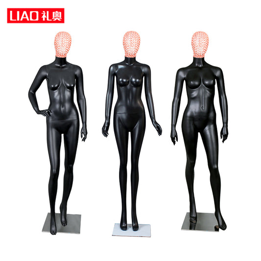 Fashion Display Rose Gold Face and Arms Metal Plating Female Mannequins Full Body